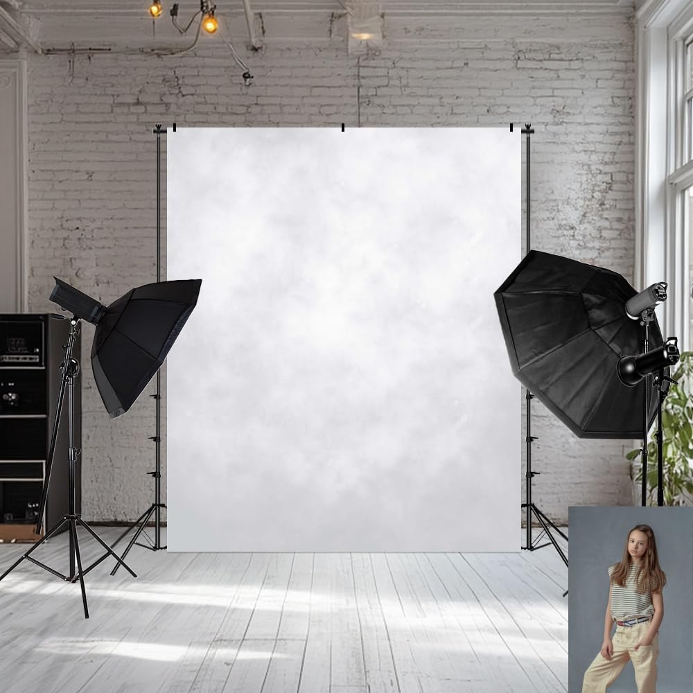 Kate 6.5x10ft Light Grey Photo Backdrops Gray White