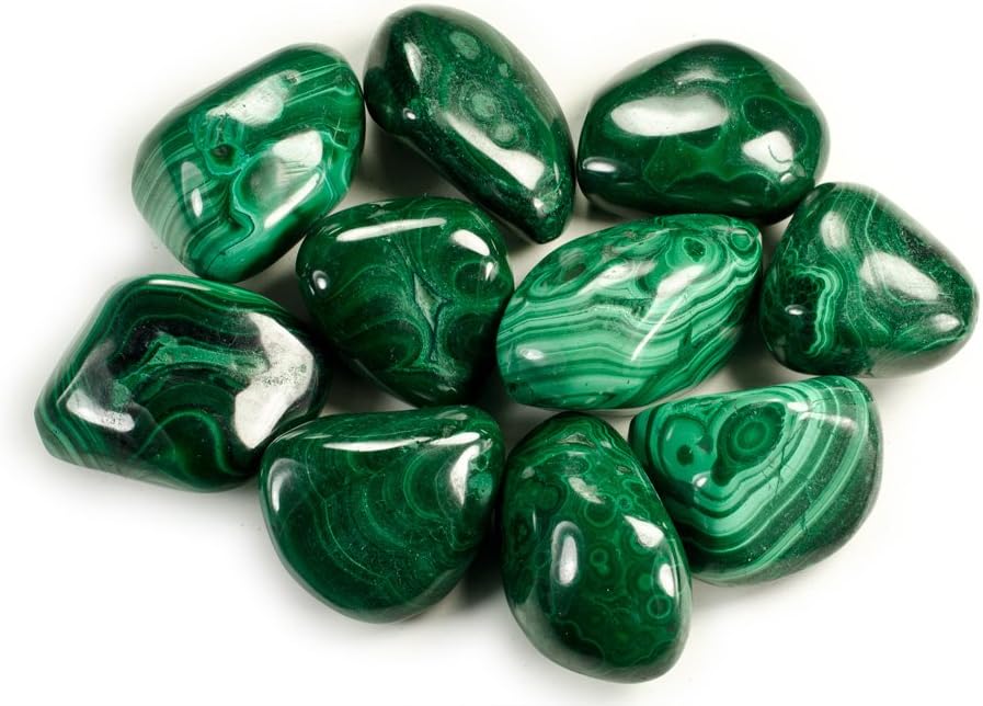 polished malachite stone