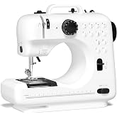 Verdanika Beginner Sewing Machine, 12 Built-in Stitches with Foot Pedal, 2-Speed Control, Portable Mini Sewing Machine for Home Travel Use &amp; Sewing Enthusiasts (black)