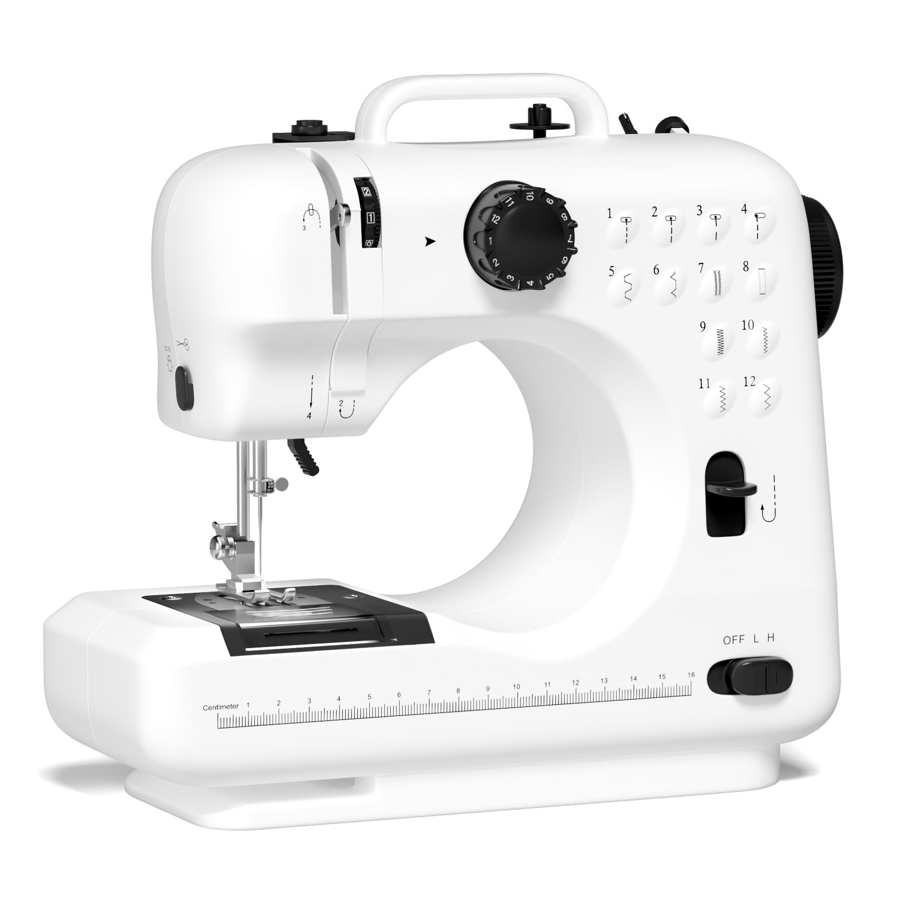 Photo 1 of Verdanika Beginner Sewing Machine, 12 Built-in Stitches with Foot Pedal, 2-Speed Control, Portable Mini Sewing Machine for Home Travel Use & Sewing Enthusiasts (black)