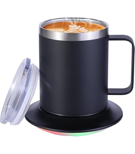 Chauffe-tasse Numérique Avec Design Chat – 3 Températures Réglables + Arrêt Auto 2-12h - 5