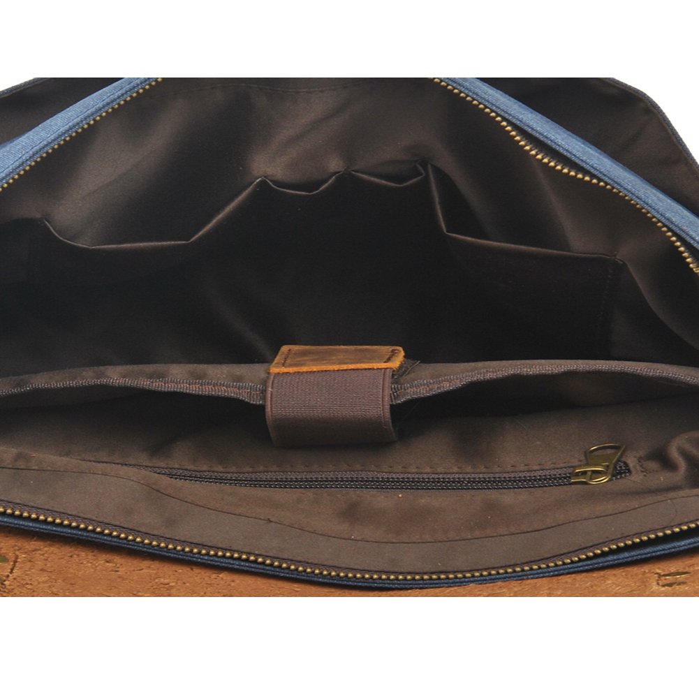 Fresion Multipurpose Vintage Canvas Leather Cross Body Handbag Sling Shoulder Backpack for Men and Women (Blue)