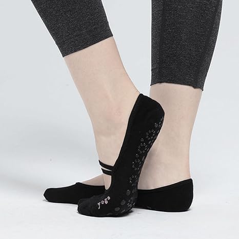 D&&R Frauen Yoga Socken, Pilates Rutschfeste Dance Barre Fitness Anti-Rutsch-Socken