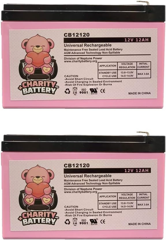 CB12-15 12V 15Ah F2 Razor Battery fits MX500 MX650, W15128190003-2 Pack
