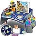 Kids Travel Tray, Car Seat Travel Tray With Colorful Space Top Toddler Car Seat Activity Tray More Organizer Pockets Large iPad & Cup Holder Car Seat Table For Stroller Airplane