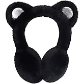 MEJORMEN Cute Animal Earmuffs Foldable/Unfoldable Ear Warmers Winter Warm Plush Outdoor Ear Covers