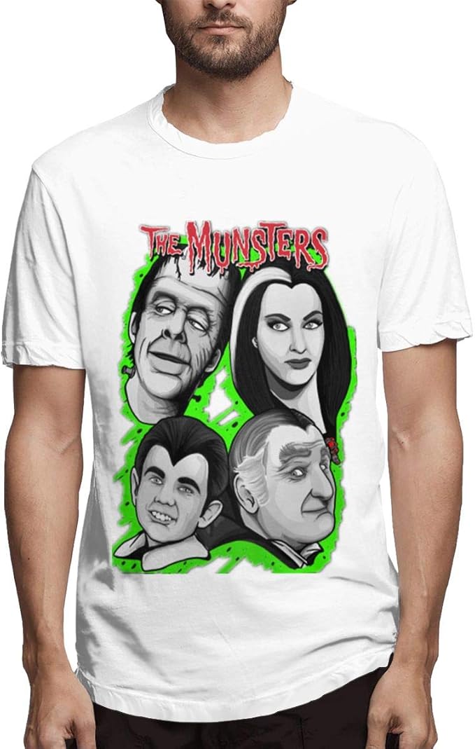 Amazon.com: Younnerr Mens with The Munsters Coach Design Work Pajamas L White: Clothing