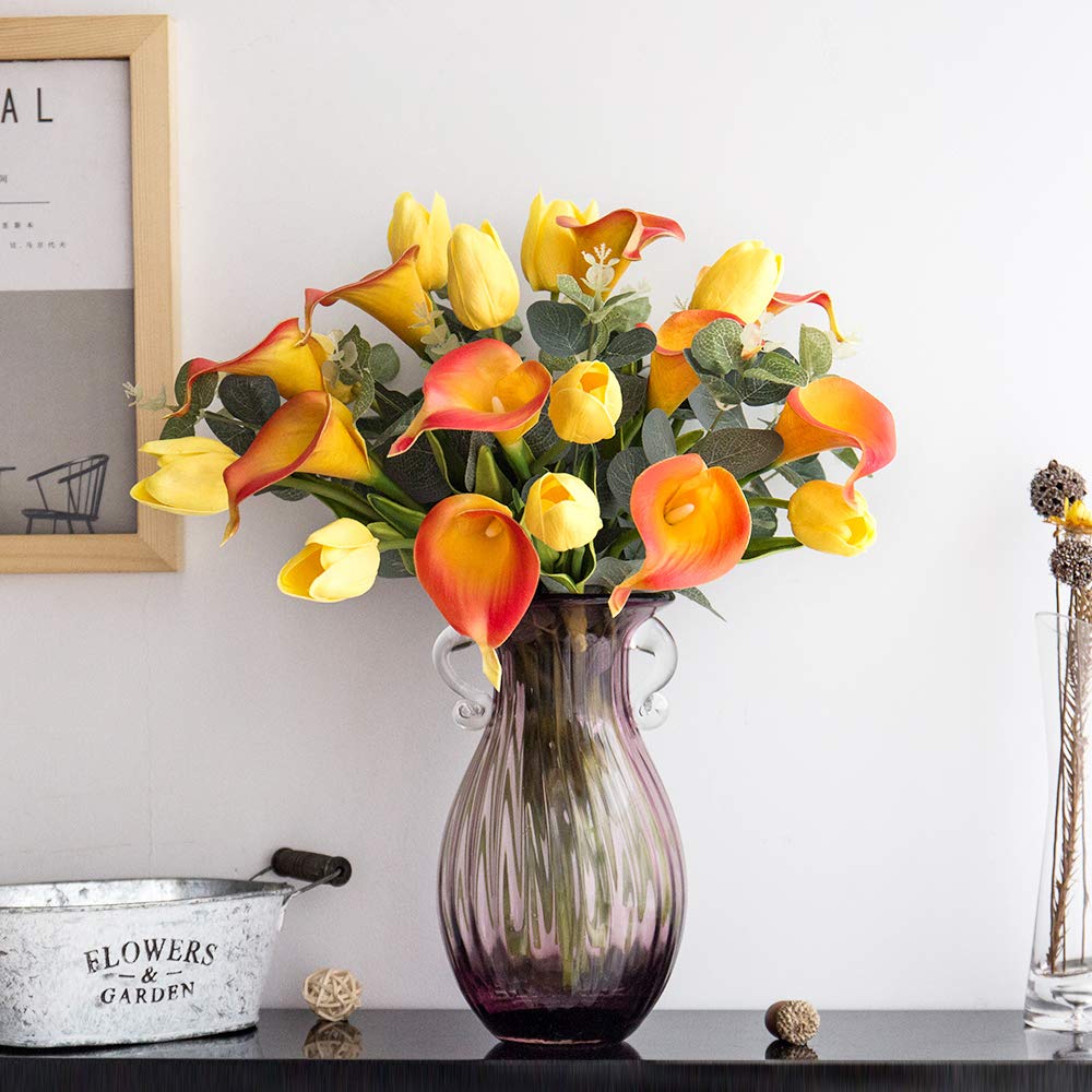 Best Purple And Teal Flowers Arrangement For Dining Table