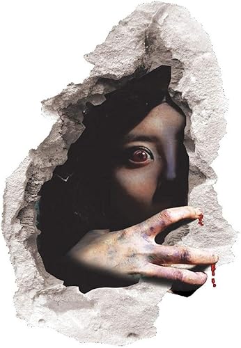 Amazon Co Jp H ウォールステッカー 覗かれた部屋 ハロウィン グッズ お化け ホラー 不気味 リアル 壁紙 窓 シール ポスター 貼る 家飾り 雑貨 立体 3d 装飾 インテリア雑貨 トリックアート ジュエリー