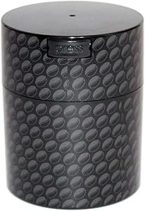 Coffeevac 1/2lb Sempre Fresco - Vacuum seals with a push of a button, Black with Bean