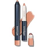 TRE'STIQUE Matte Lip Crayon, Matte Lipstick With Built-in Lip Gloss Balm, 2-in-1 Lip Liner Set With Lip Crayon and Lip Balm, Lipstick and Lip Gloss Kit (Nantucket Nude Refillable)