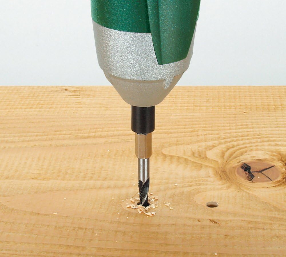 wolfcraft CV Wood Twist Drill Bit, Hexagon Shank I 7263000 I For drilling into softwood, Silver, ø5x85mm - Image 3