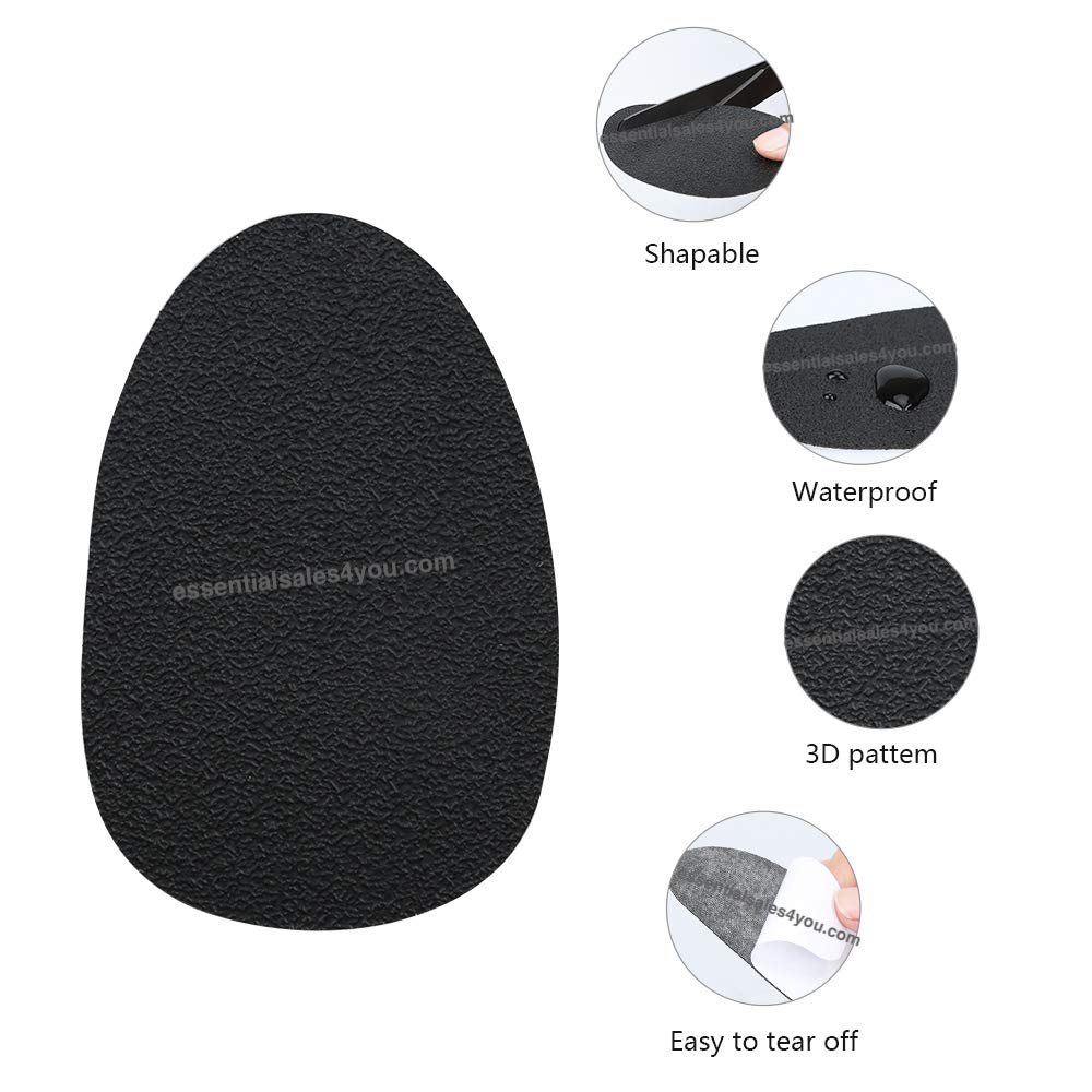 Anti-Slip Stick on Shoe Grip (16 pcs) Pads Non-Slip Rubber Adhesive Sole Protector No Slip Cushion Heel Replacement Pad Prevention