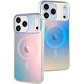 AIGOMARA Magnetic for iPhone 17 Pro Case, [Compatible with Magsafe] [Fluorescent Iridescent Color] Slim Shockproof Translucent Matte Protective iPhone Case for Women Girls 6.3 Inch
