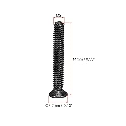 uxcell M2 x 14mm Phillips Screw Fastener Black for