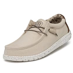 HEYDUDE Men's Wally Stretch Ivory Size 8 | Men’s