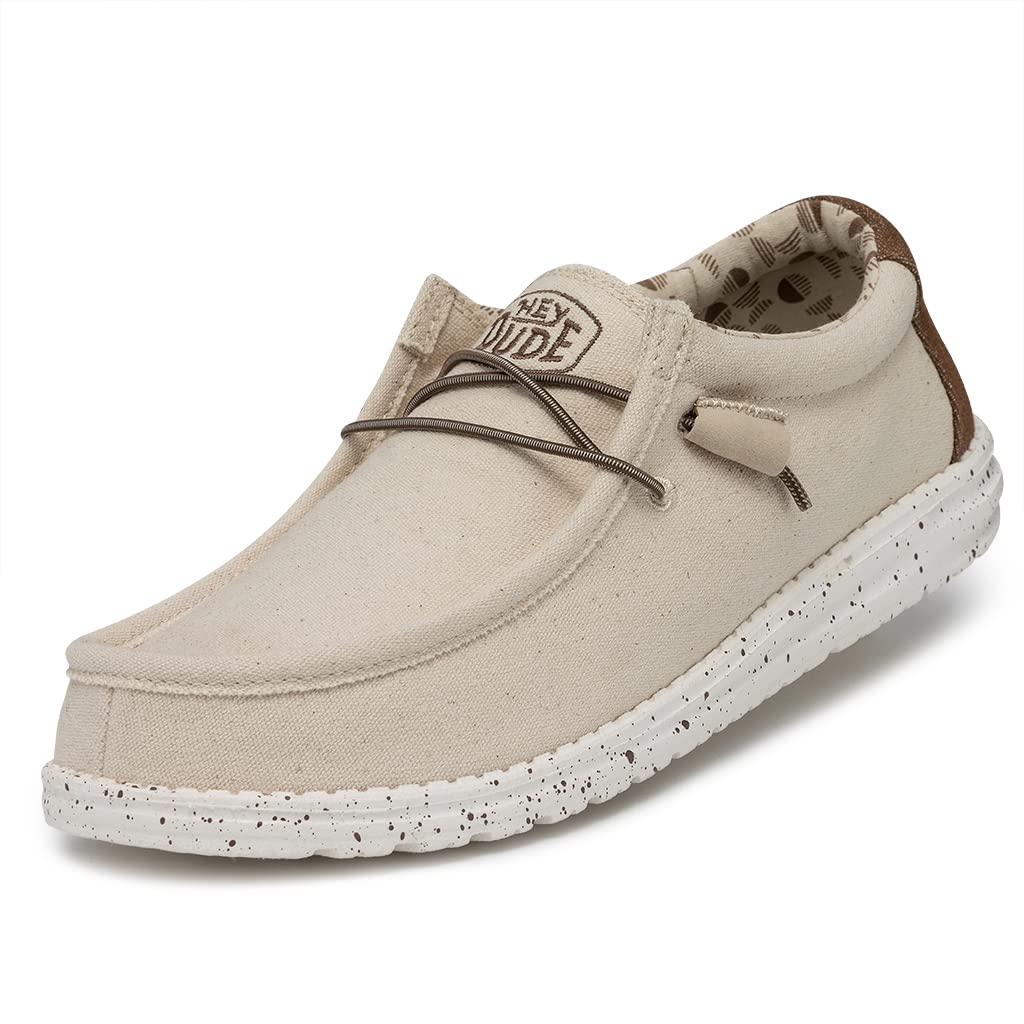 HEYDUDE Men's Wally Stretch Ivory Size 8 | Men’s
