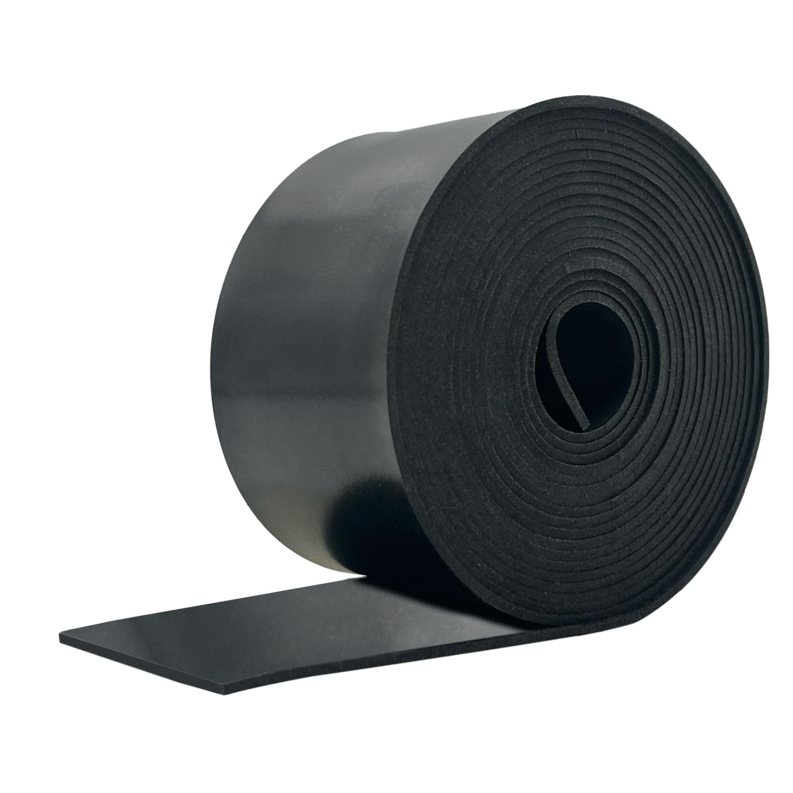 Rubber Strip 80mm(W) x1.5mm(T) x3m(L) Neoprene Rubber Sheet Solid Rubber Rolls for DIY, Washers, Crafts, Pads, Flooring Protection, Supports, Leveling, Weather Seal — image 1
