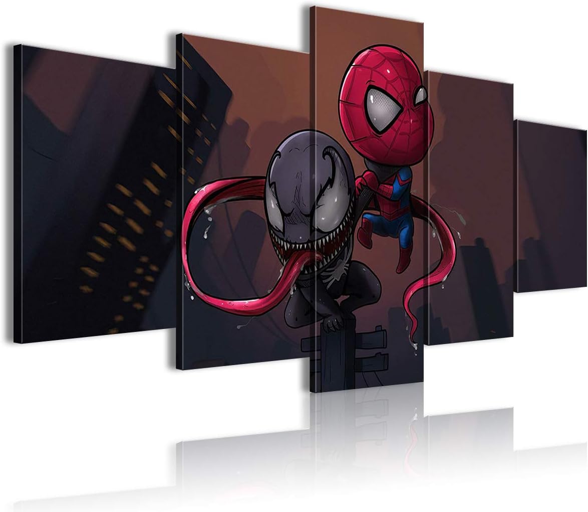 Comics Spider Man Canvas Wall Art Pictures 5 pcs Wall landscaping