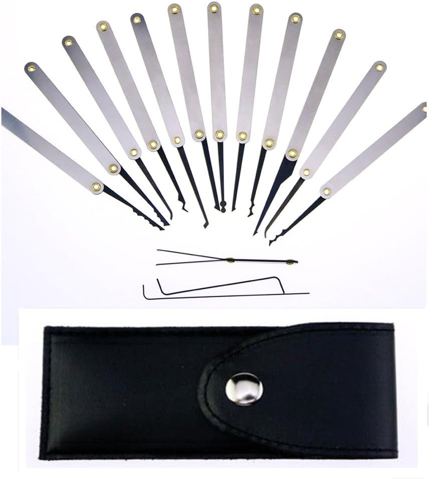 USUN 15pcs Unlocking Lock Pick Set Key Extractor Tools Perfect Exercising Tool Set
