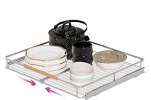 DPZM 1Pcs Expandable Pull Out Drawers for Kitchen Cabinets,14.9~25.9" W x 22.5" D Pull Out Cabinet Organizer,Tiroir de Rangem