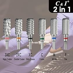 C & I Nail Drill 2 in 1 Round Corner Cylinder