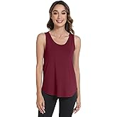 WiWi Tank Tops for Women Super Soft Sleeveless Pajama T-Shirt Cooling Loungewear Basic Shirts Viscose Bamboo Tee S-XXL