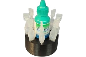 Znet3D Eye Drops Holder - Organizes 8 Single-use Disposable Vials & 1 Eye Drop Bottle - Keep everything together (Black)