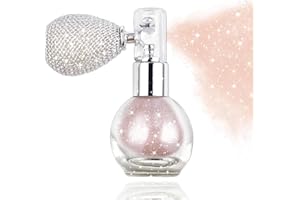ROSARDENE Pink Hair Glitter, Spray Glitter for Hair and Body, Body Shimmer Spray, Not Sticky Sparkle Body Highlighter, Fabric Glitter Spray for Clothing, Body Glitter Spray for Women Kids, Festival Accessories