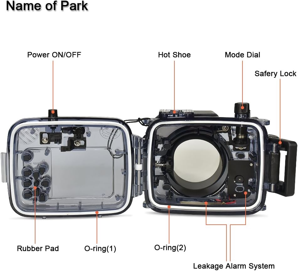 Sea frogs 195FT/60M Underwater Waterproof Camera Diving housing case for Sony DSC RX100 RX100II RX100III RX100IV RX100V RX100I-V (Housing + Red Filter) - Image 5