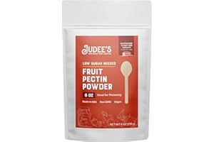 JUDEE'S GLUTEN FREE Judee's Fruit Pectin Powder Low Sugar Needed 6 oz - 100% Non-GMO and Vegan - Gluten-Free and Nut-Free - Made in USA - Great for Thickening - Use to Make and Stabilize Jams and Jellies