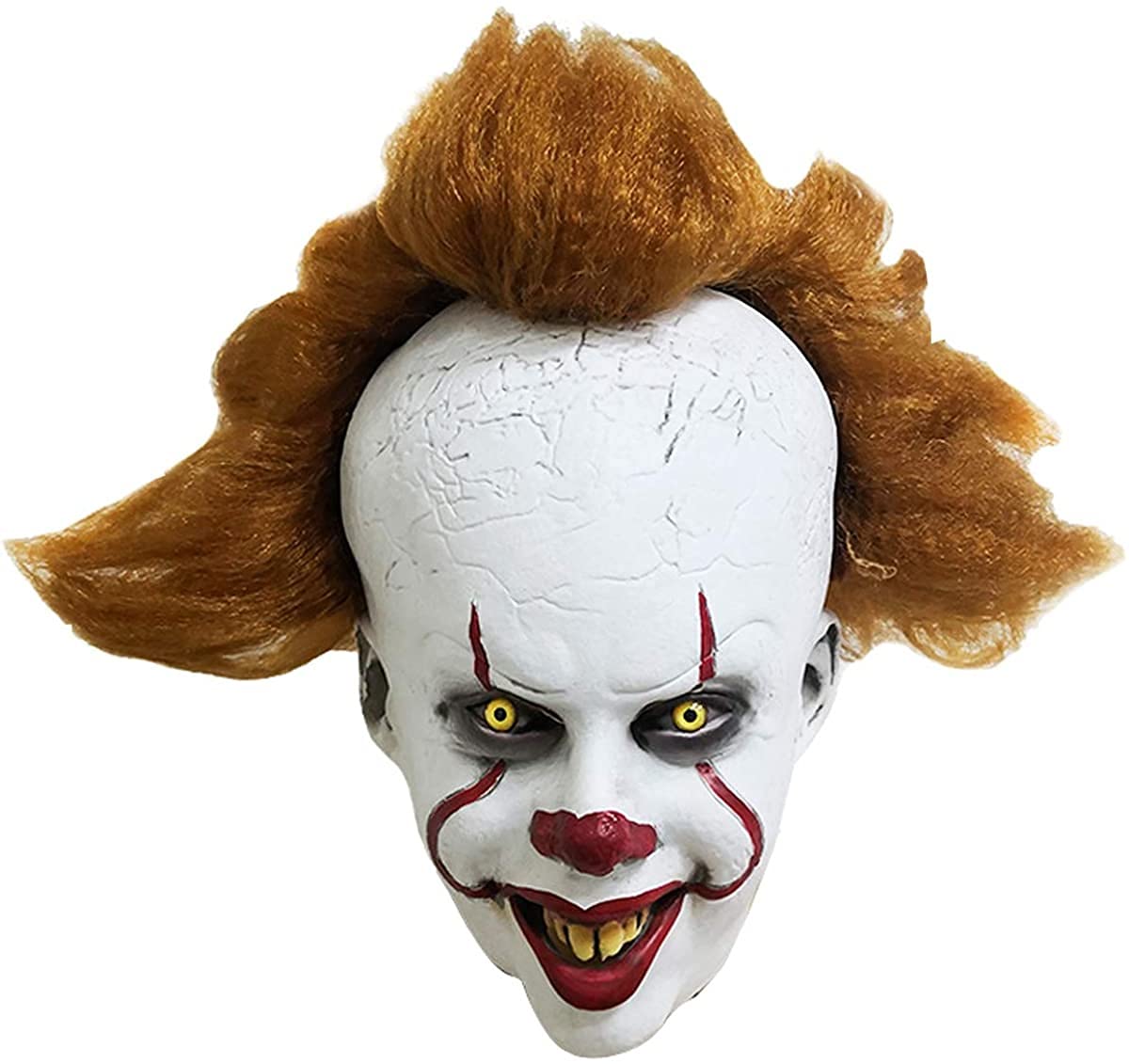 Killer Clown Latex Mask Halloween Costume Crazy Joker Cosplay Clown Mask Cosplay Scary Mask Costume Latex Mask Costume Props Horror Clown