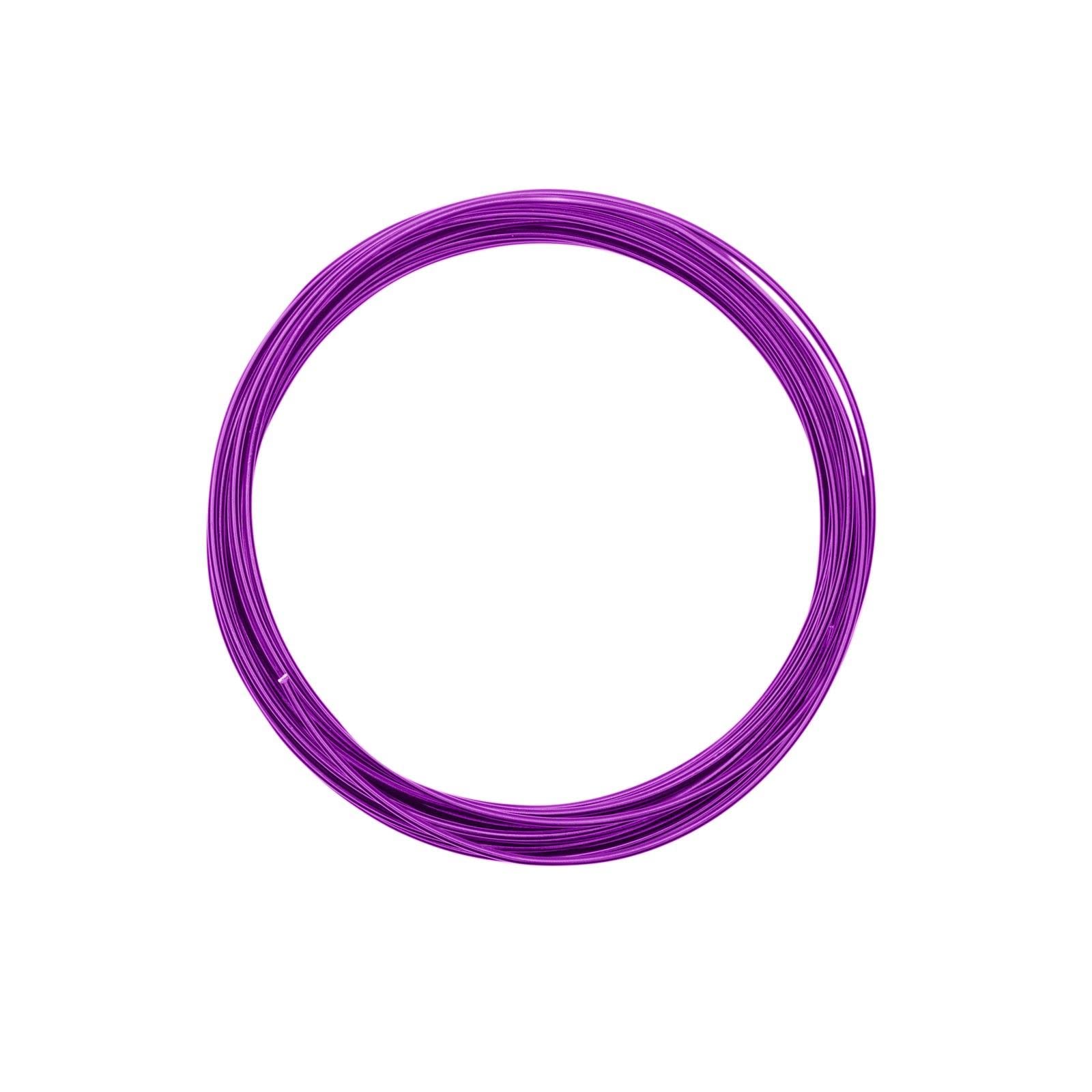 Vaessen Creative Aluminium Craft Wire 16.4 ft (5 m) x 0.06" (1.5 mm) Lavender (Purple) - Flexible Metallic Wire for Crafting, Flower Arranging, Jewellery Making and Modelling