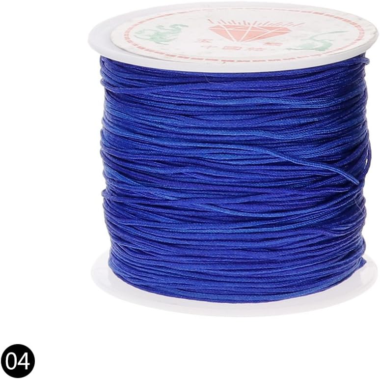 CALISTOUS 0.8mm 45M/Roll Nylon Cord Thread Chinese Knot Macrame Rattail Bracelet Braided String Dark Blue