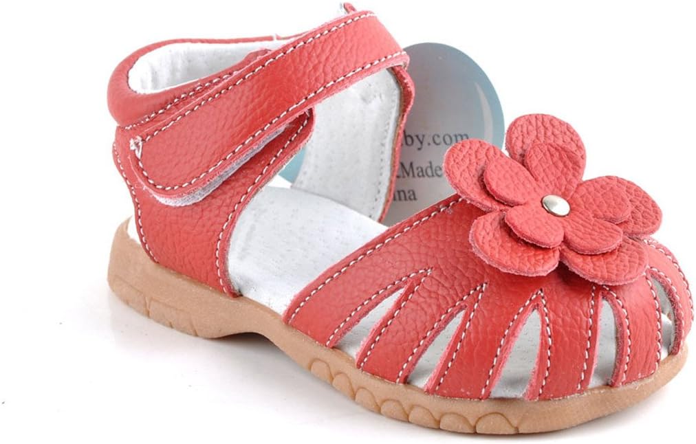 AILEESE Toddler Baby Little Kid Girl Genuine Leather Soft Closed Toe Fashion Beach Sandals Summer Shoes