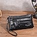 Small Crossbody Purse Leather Wristlet Wallet Women Clutch Handbag Multi Pocket Cell Phone Bag for iPhone X 8 7 Plus 6S/6 5S 5C Samsung Galaxy S8+ S7 S6 Edge S5 Katloo (Black)