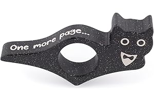 LITTLE TOP CREATIONS Cat Book Page Holder – Reading Accessory, Book Lovers & Bookworm Gifts – Made in USA (Tuxedo)