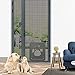 Dog Door for Screen Door 12x14 inch Doggy Door for Sliding Door Magnetic Door for Medium-Large Dogs and Cats Pet Door Passing Freely, Double-Sided Lockable