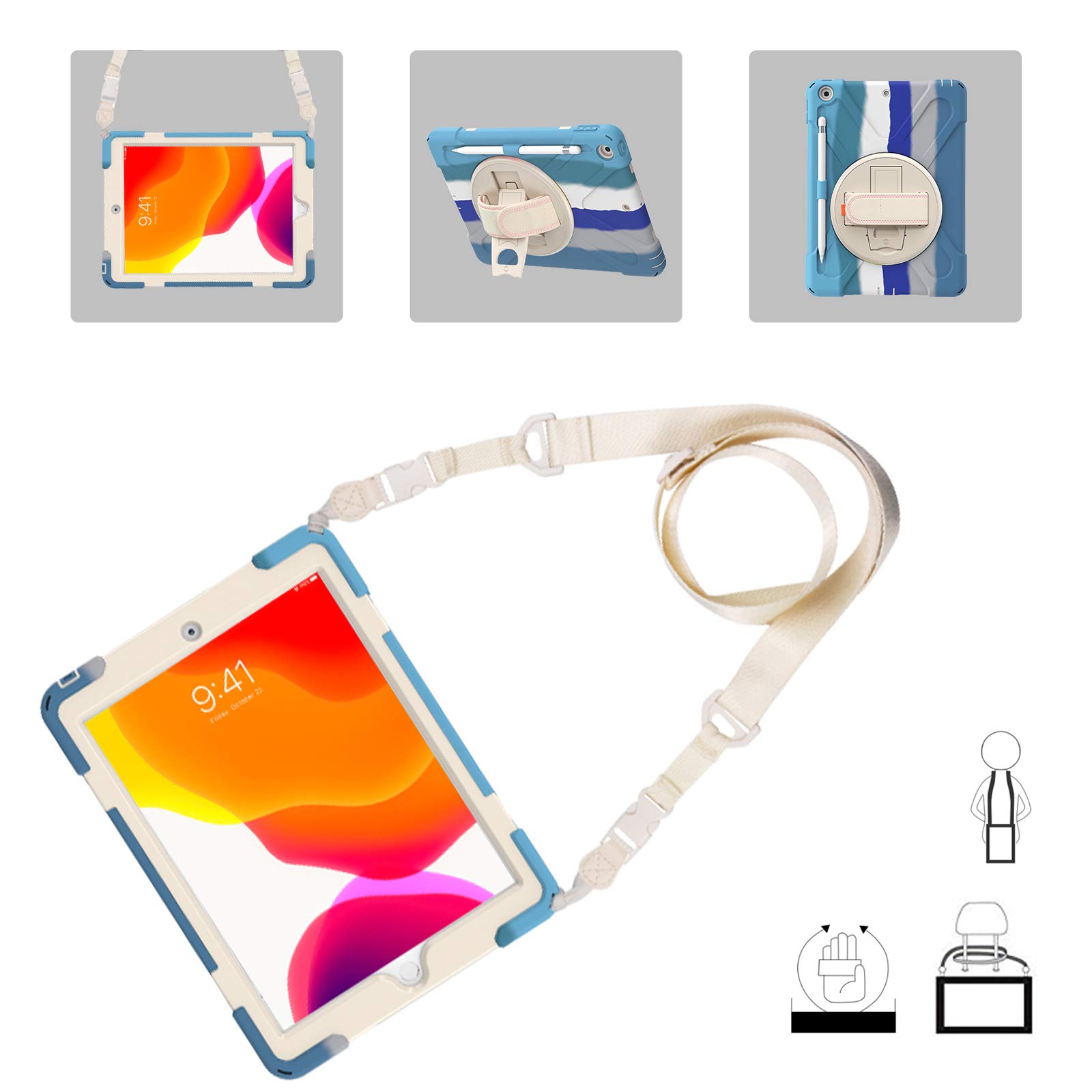 ProCase Rugged Case for iPad 9th/ 8th/ 7th Generation 10.2