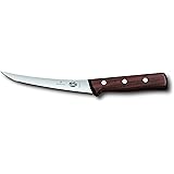 Victorinox Swiss Army Cutlery Rosewood Curved Boning Knife, Semi-Stiff Blade, 6-Inch