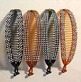 4 pcs NEW VINTAGE LARGE COMB BANANA CLIP HAIR RISER CLAW LOT