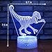 YeeSeeJee Dinosaur Toys Night Lights for Kids with 16 Colors Adjustable Remote & 7 Colors Dimmable Touch Velociraptor Dinosaur Gifts for Boys Age 2 3 4 5 6 7 8 Year Old Boy Gifts (Velociraptor 16CW)