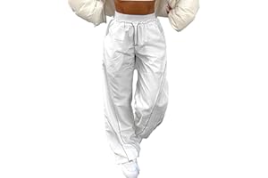 Zontroldy Cargo Pants Women Parachute Pants Y2K Baggy Casual High Waist Wide Leg Track Pants Streetwear