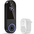 MaskFold Smart Video Doorbell Camera with AI Motion Detection, Night Vision, 2-Way Audio, Cloud Storage, Battery Powered, 2.4