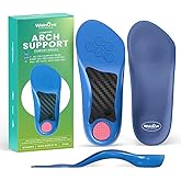 Plantar Fasciitis Heel Inserts Arch Support - Welnove Heel Insoles for Heel Pain Relief, Anti-Slip Comfort Heel Cushions, Heel Cups Orthotic for Flat Feet, Heel Spur, Achilles Tendinitis, Women’s 6-10