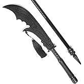 ArmaForge Green Dragon Crescent Blade - 73 Inch, Detachable (Split & Assemble), Guan Dao,Polypropylene (Durable), Black with Tassel - Collection, Cosplay, Decoration