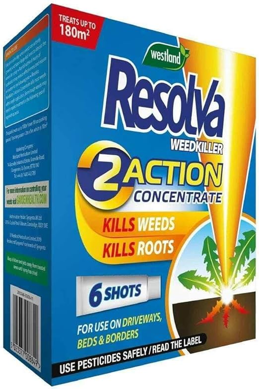 Resolva Weed Killer 2 Action Concentrate Liquid Shots 6 Pack Amazon.co.uk Garden & Outdoors