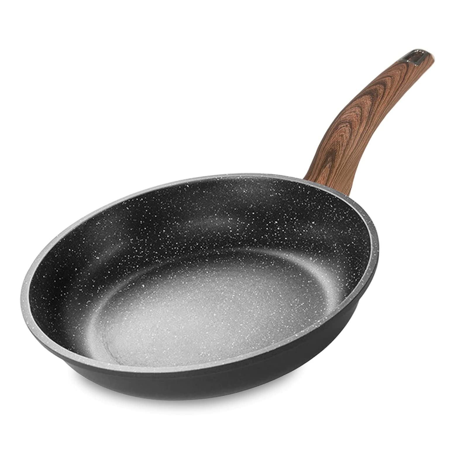 Non Stick Frying Pan,24 cm Induction Frying Pan with Cast Aluminum Stone Anti-Scratch Coating and Bakelite Handle,PFOA Free,All Stoves Compatible