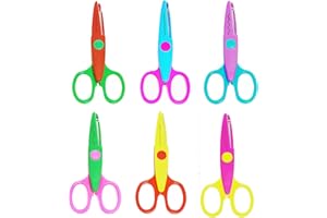 HAALII Craft Scissors Decorative Edge, for Crafting, Scissors, Zig Zag Kids Adults, Back to School Supplies, Scrapbook, Scrapbooking, Fancy, Pattern, Design, Create Fun Decorative Borders, 6 Pack