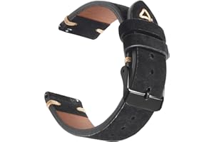 WOUKUP Quick Release Suede Leather Watch Bands Vintage Watchband for Men Watch Strap 18mm 19mm 20mm 21mm 22mm 24mm